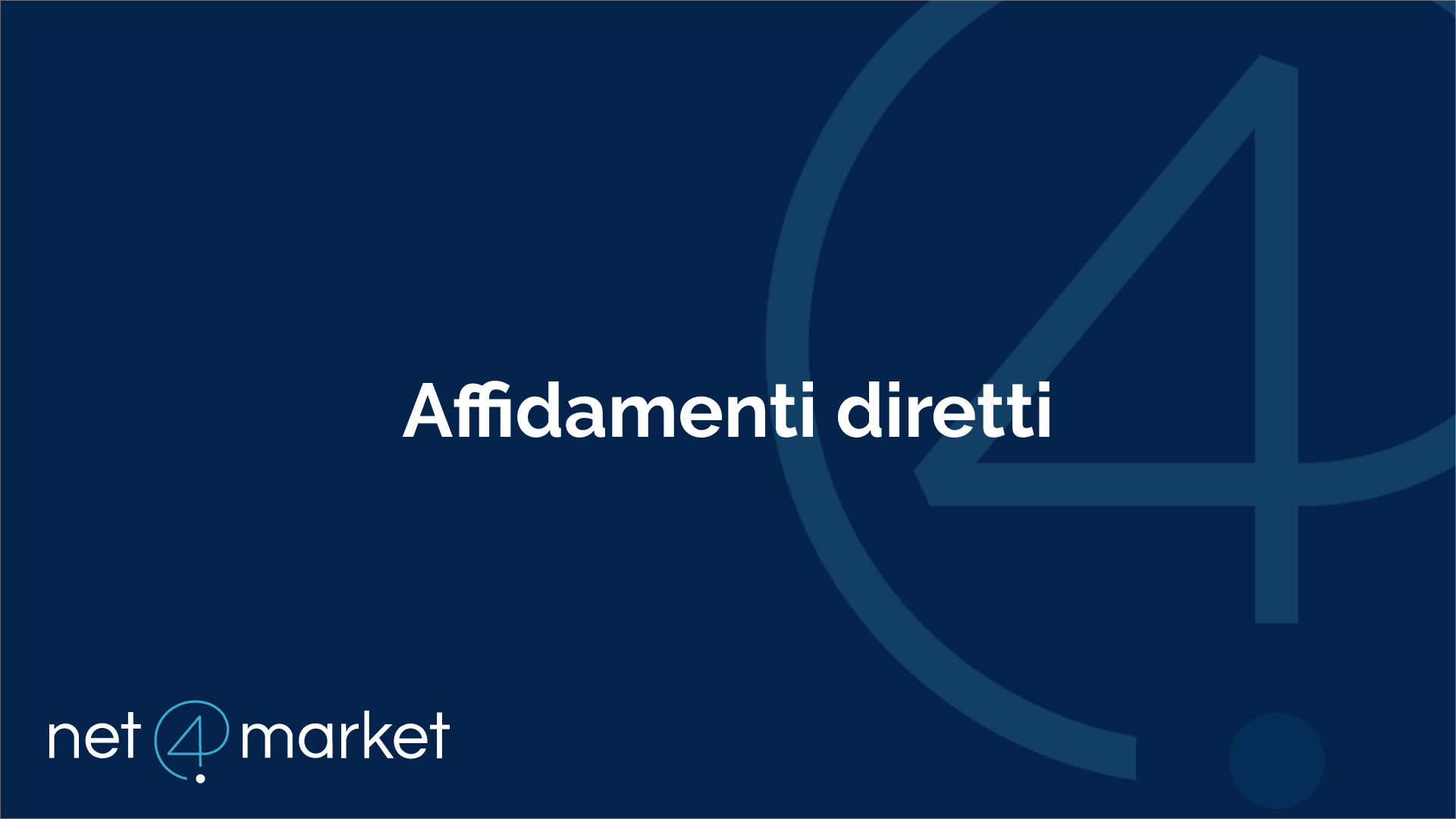 Affidamenti diretti