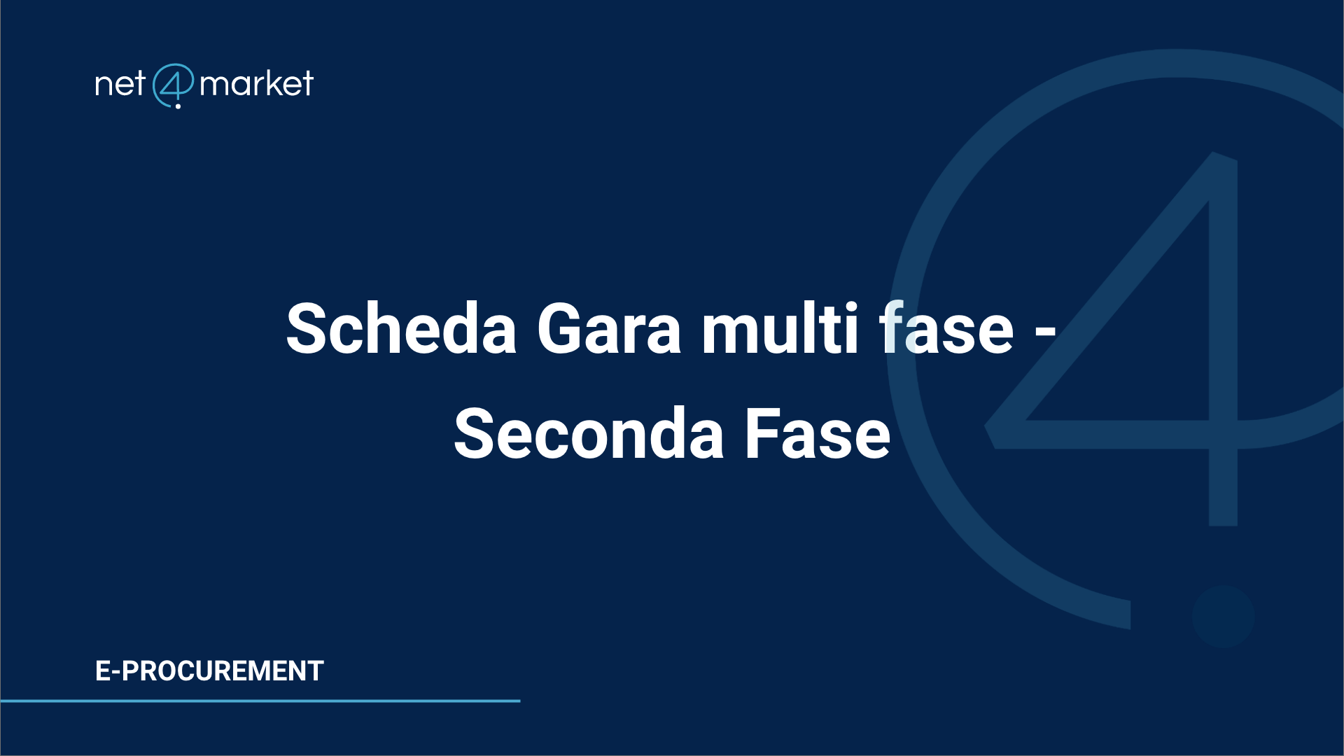 Scheda gara multi fase – Seconda Fase