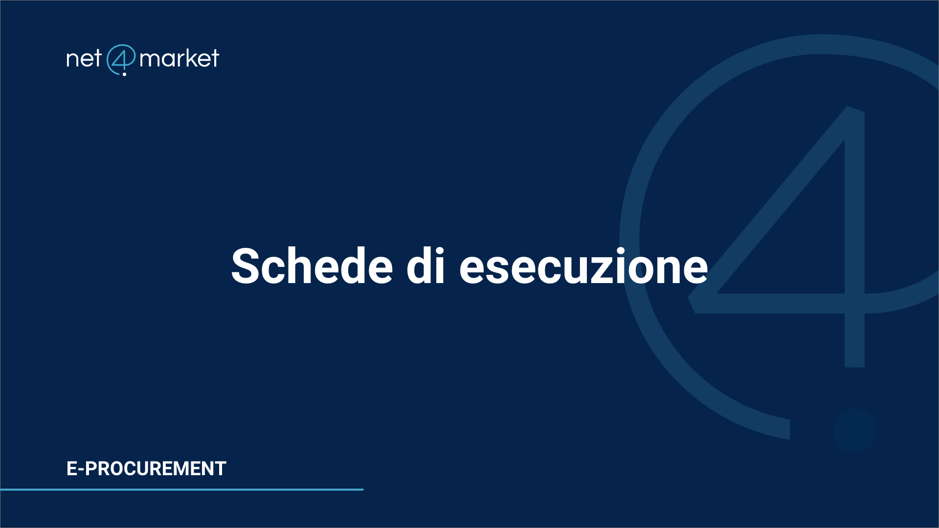 Schede di Esecuzione